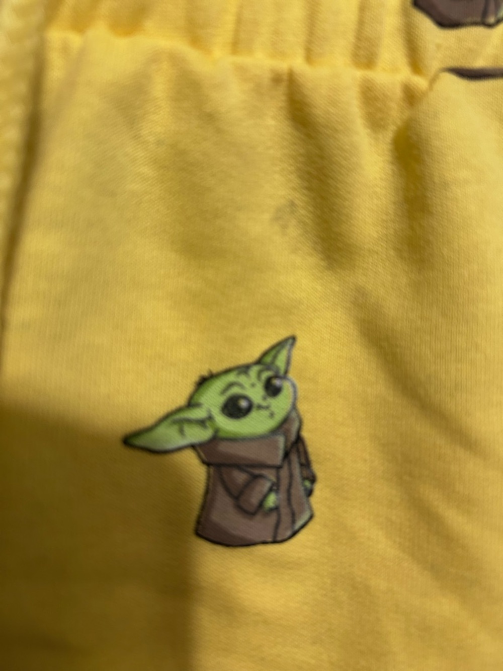 Star Wars Yellow Grogu Print Women’s Lounge Shorts - Picture 4 of 6